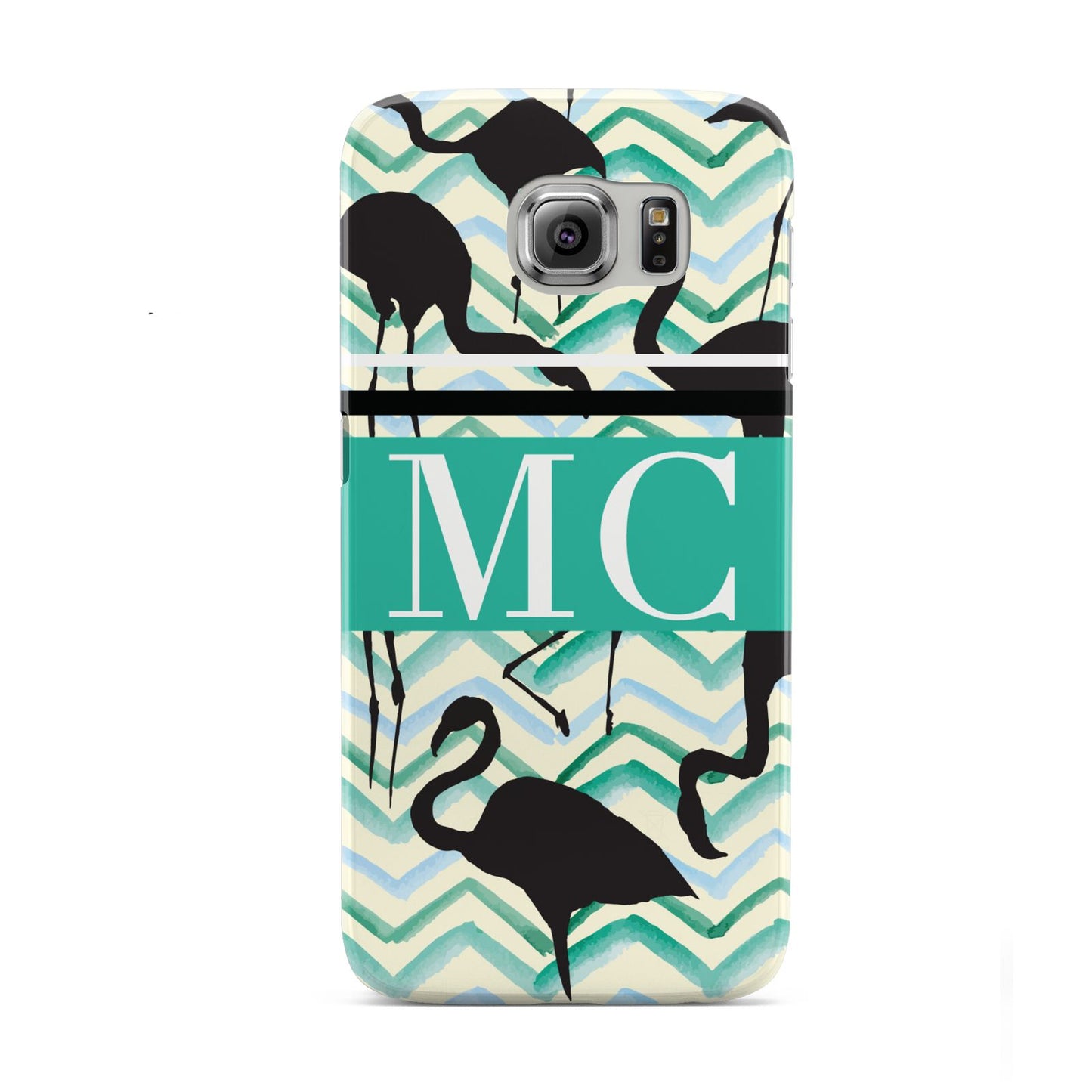 Personalised Initials Flamingos 2 Samsung Galaxy S6 Case