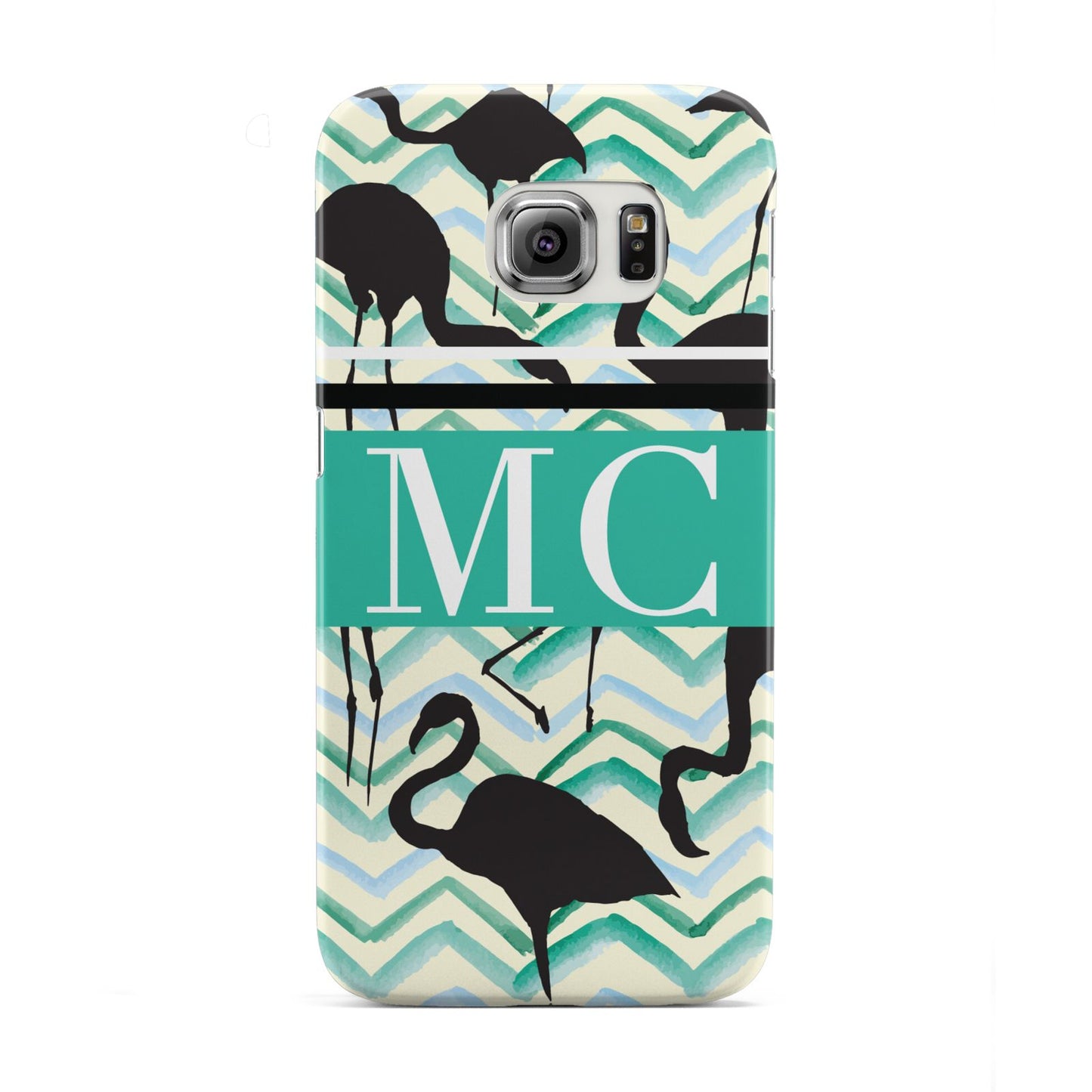 Personalised Initials Flamingos 2 Samsung Galaxy S6 Edge Case