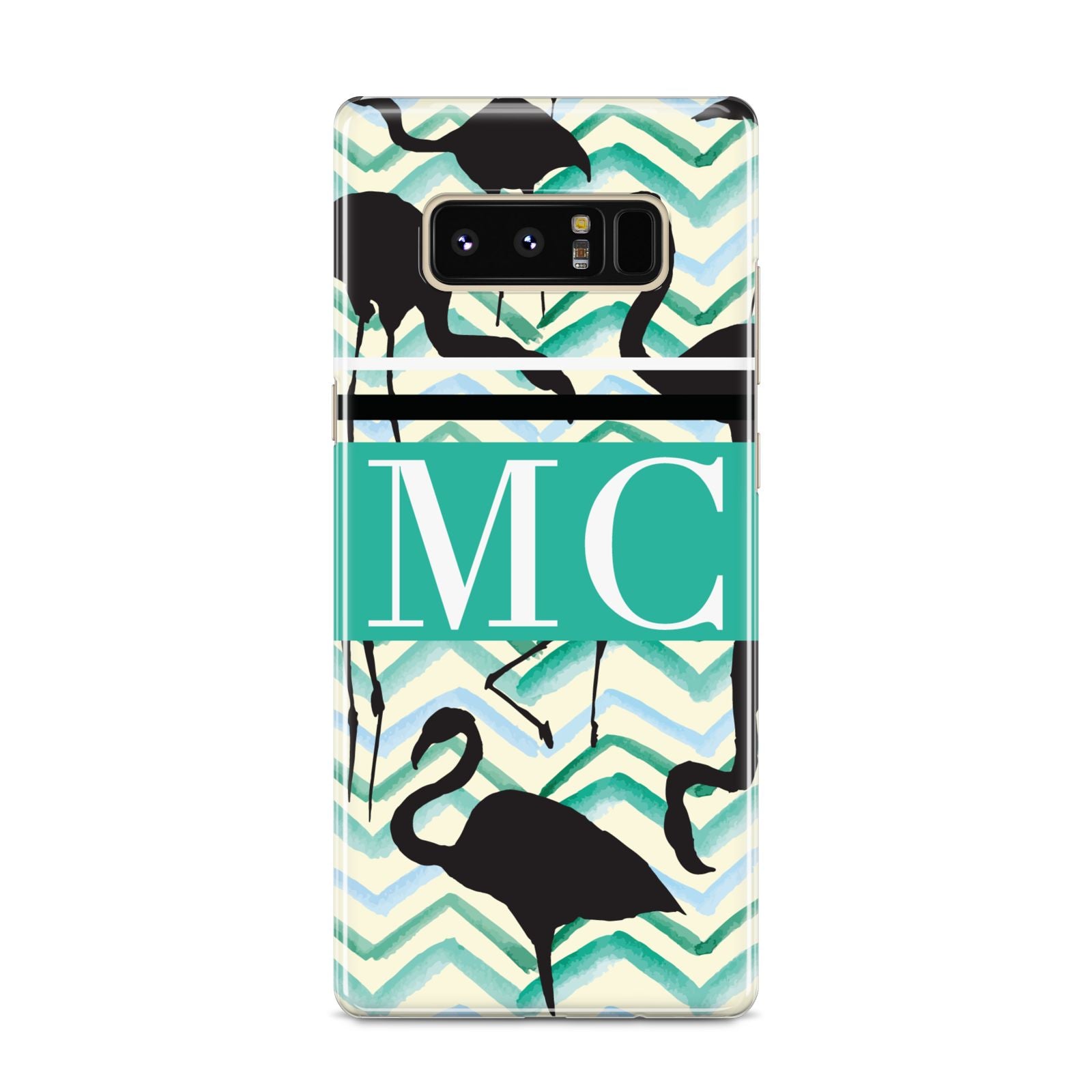 Personalised Initials Flamingos 2 Samsung Galaxy S8 Case