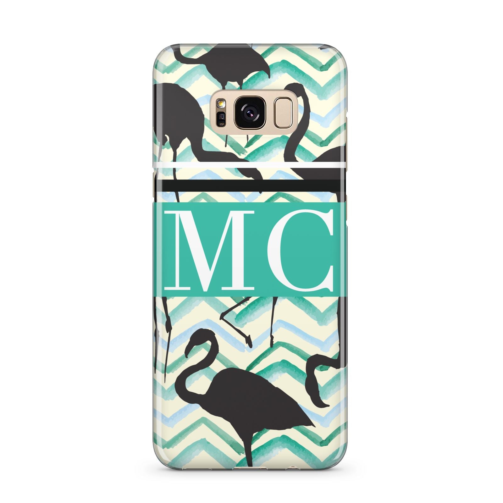 Personalised Initials Flamingos 2 Samsung Galaxy S8 Plus Case