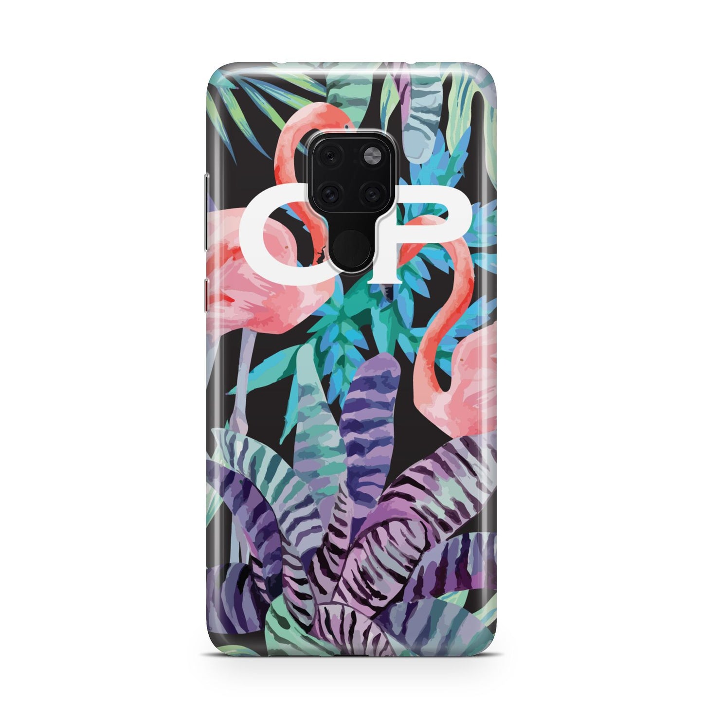Personalised Initials Flamingos 4 Huawei Mate 20 Phone Case