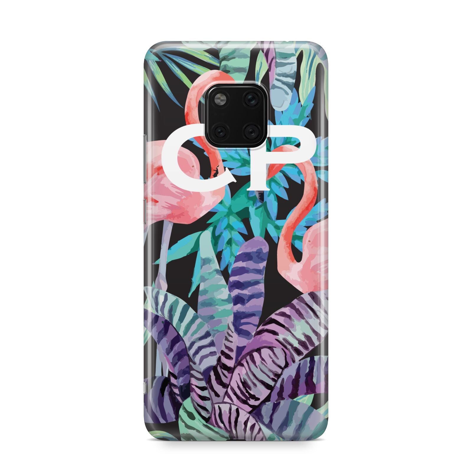Personalised Initials Flamingos 4 Huawei Mate 20 Pro Phone Case