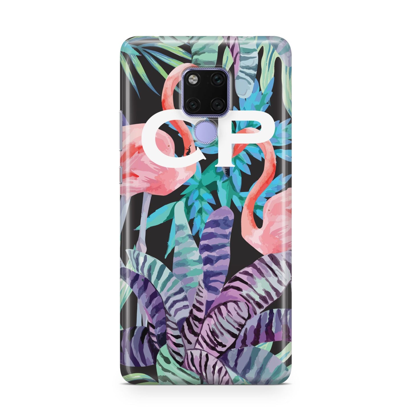 Personalised Initials Flamingos 4 Huawei Mate 20X Phone Case