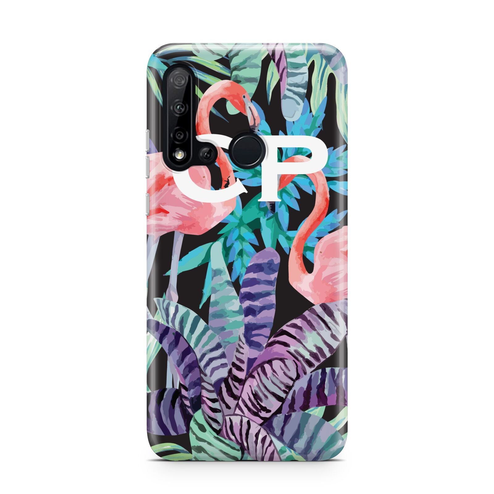 Personalised Initials Flamingos 4 Huawei P20 Lite 5G Phone Case
