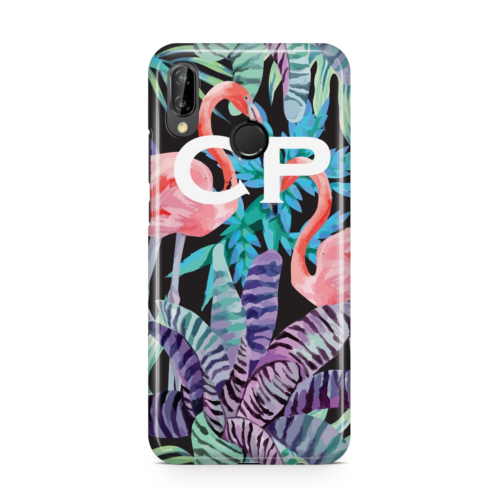 Personalised Initials Flamingos 4 Huawei P20 Lite Phone Case