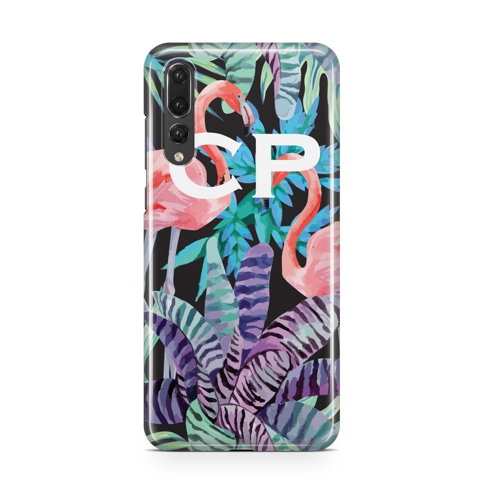 Personalised Initials Flamingos 4 Huawei P20 Pro Phone Case