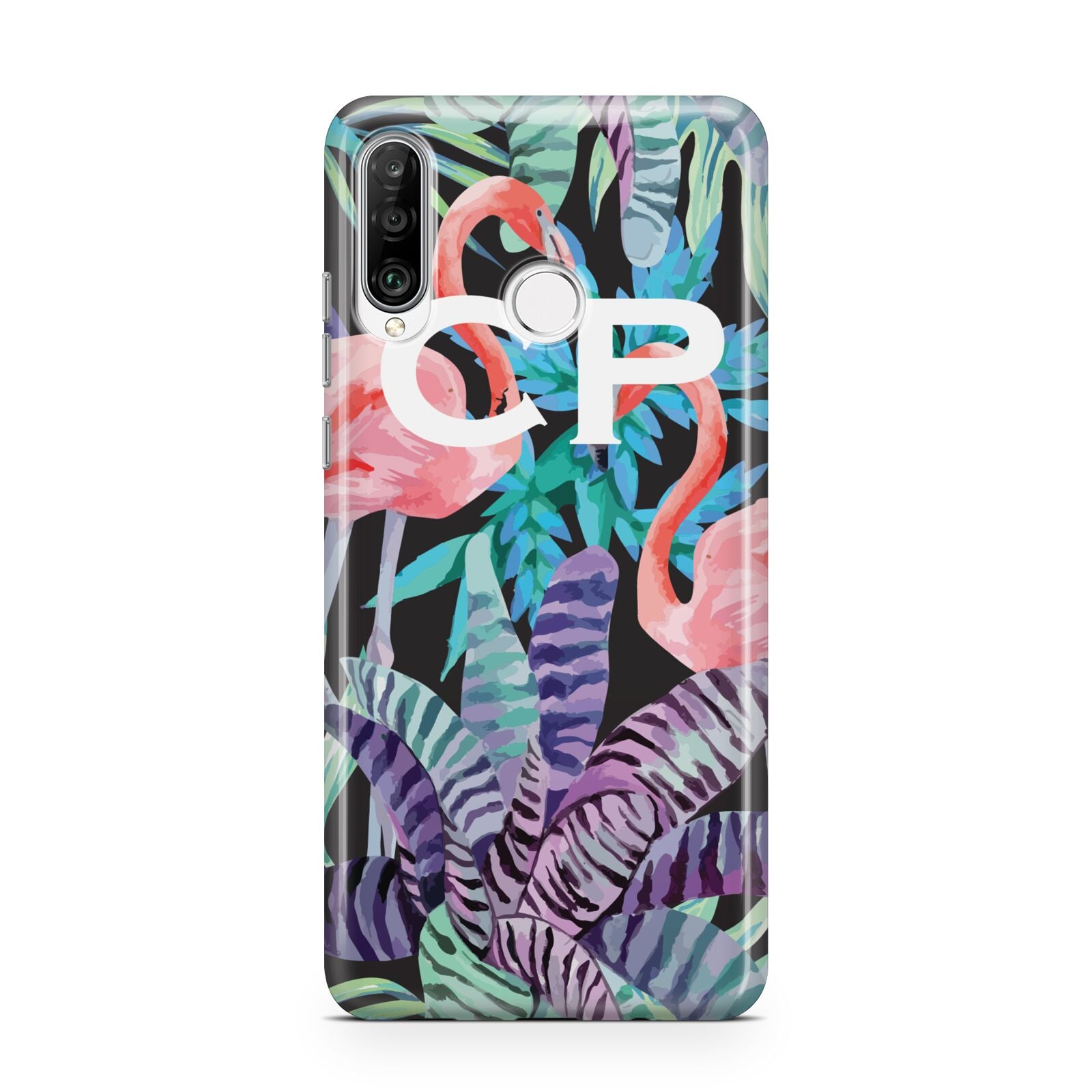 Personalised Initials Flamingos 4 Huawei P30 Lite Phone Case