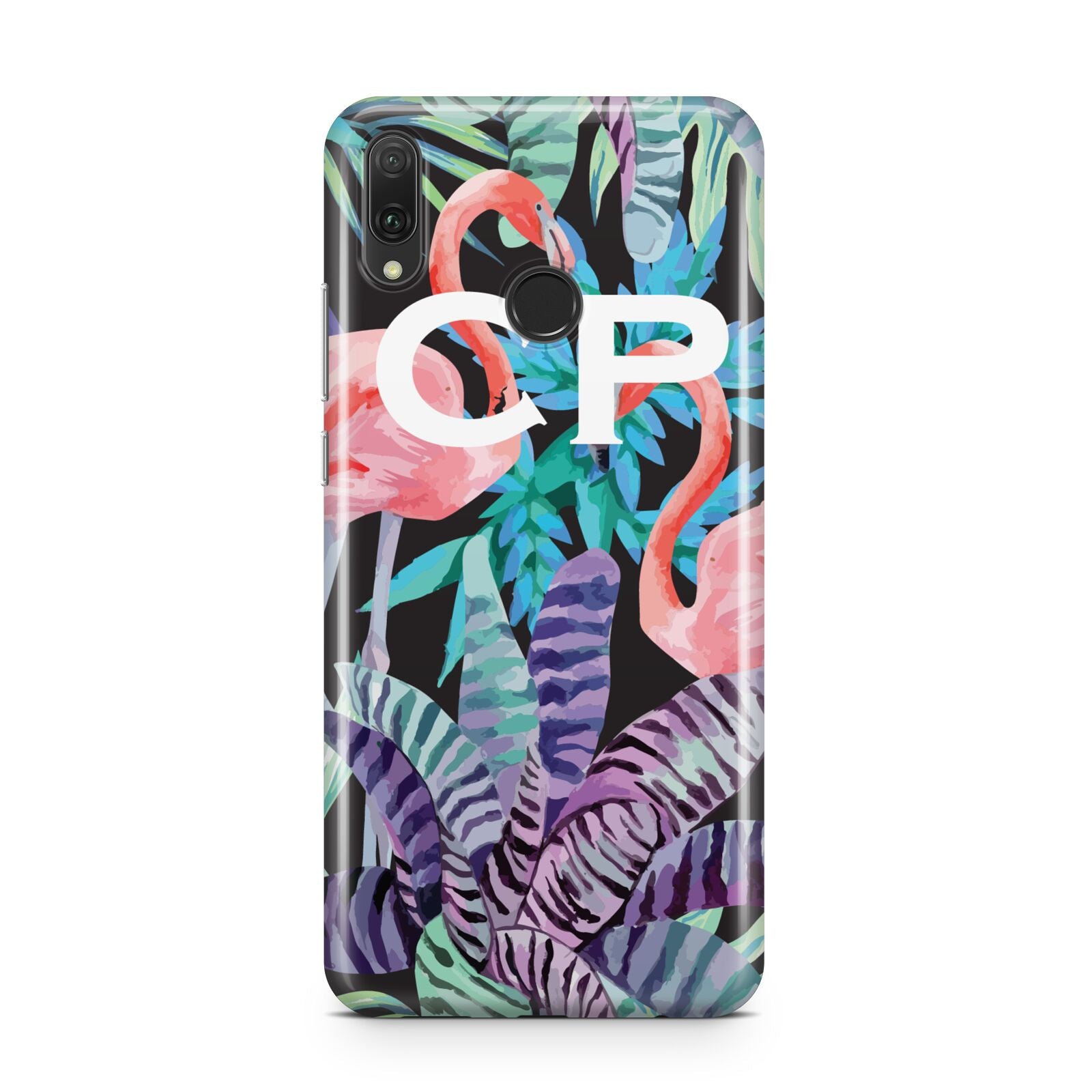 Personalised Initials Flamingos 4 Huawei Y9 2019