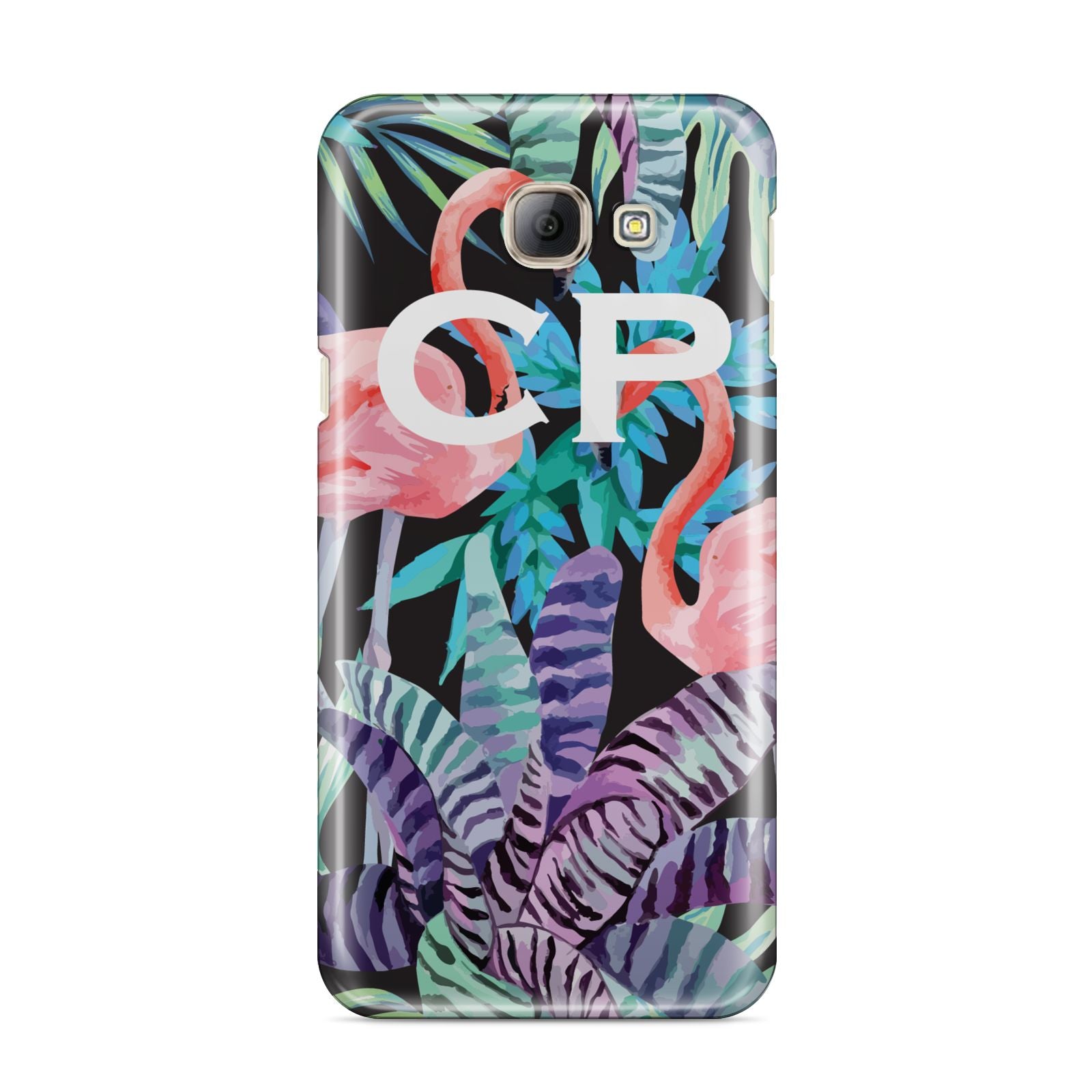 Personalised Initials Flamingos 4 Samsung Galaxy A8 2016 Case