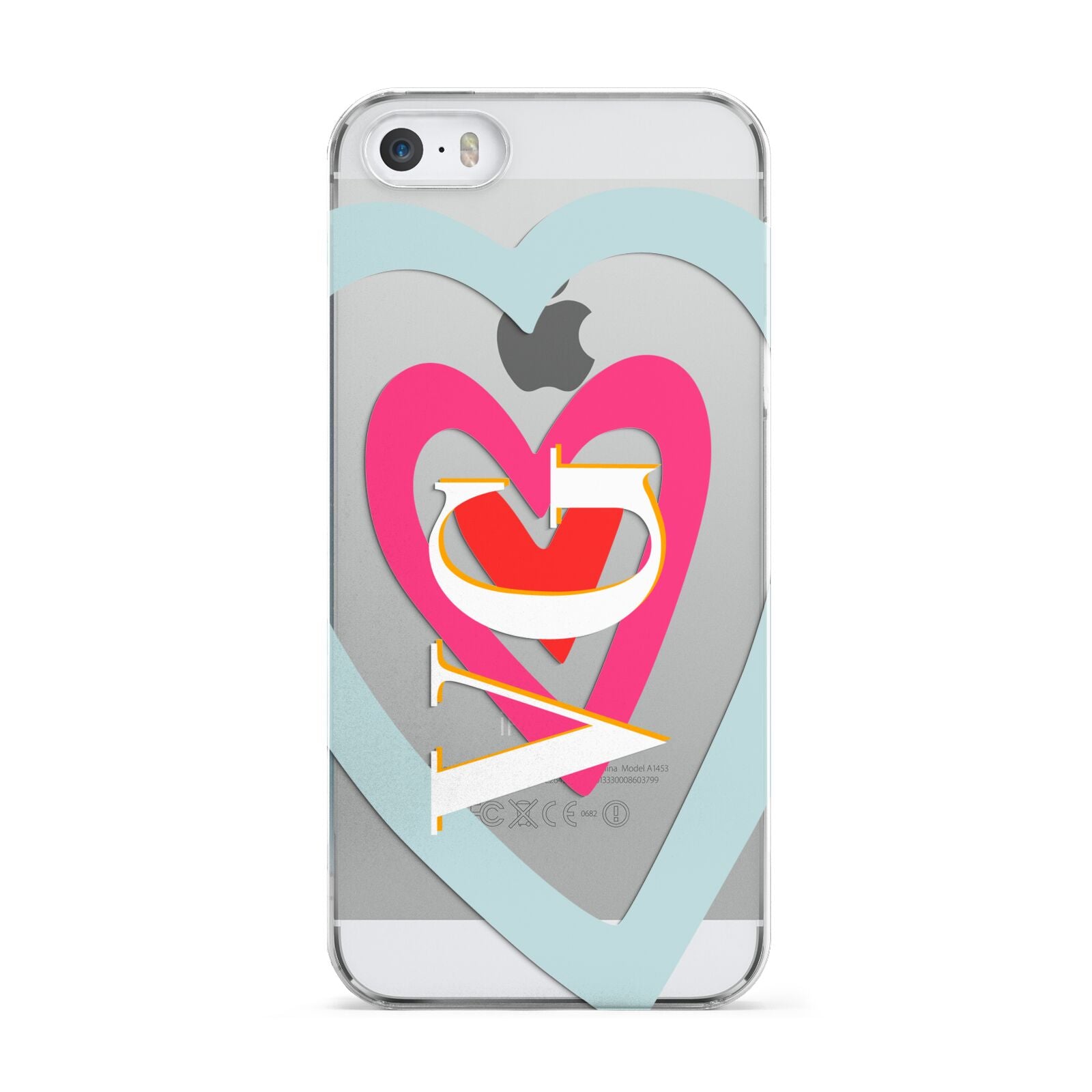 Personalised Initials Heart Apple iPhone 5 Case