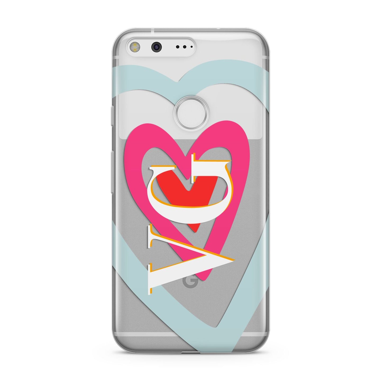 Personalised Initials Heart Google Pixel Case