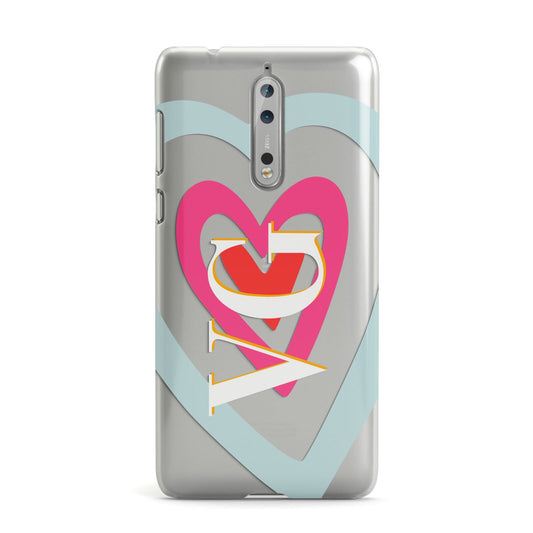 Personalised Initials Heart Nokia Case