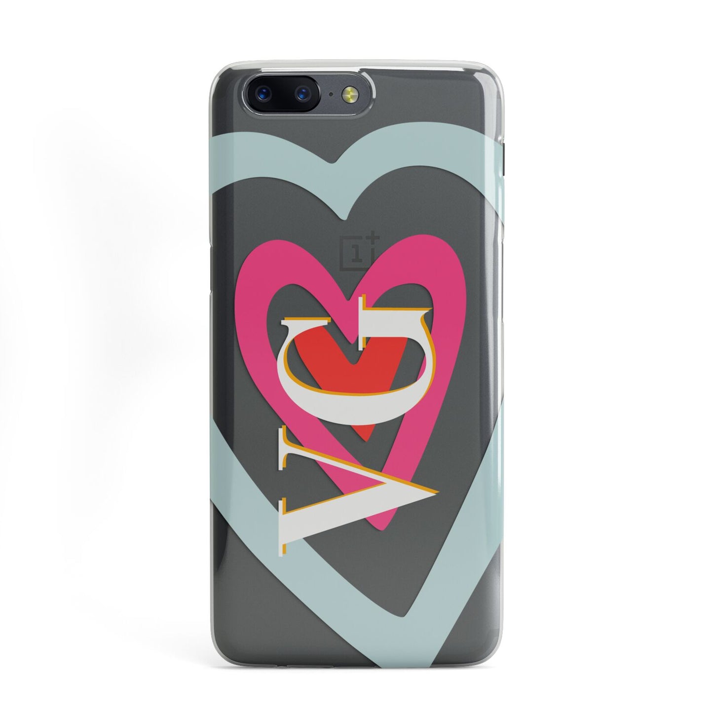 Personalised Initials Heart OnePlus Case