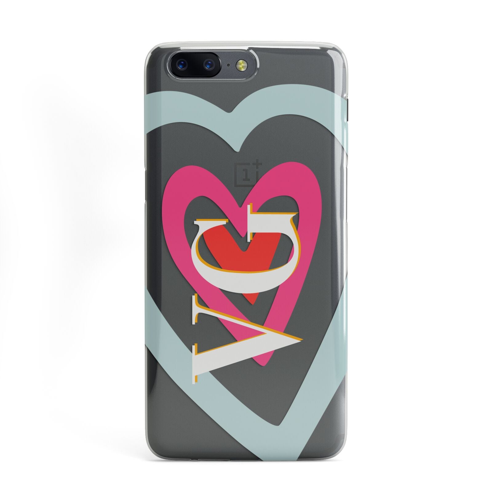 Personalised Initials Heart OnePlus Case