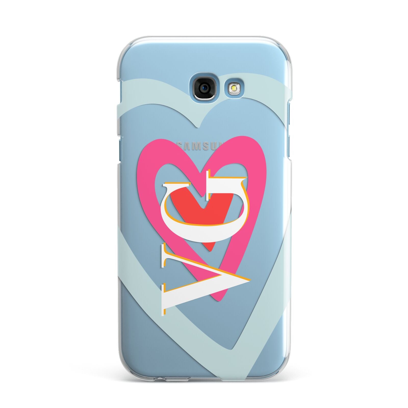 Personalised Initials Heart Samsung Galaxy A7 2017 Case