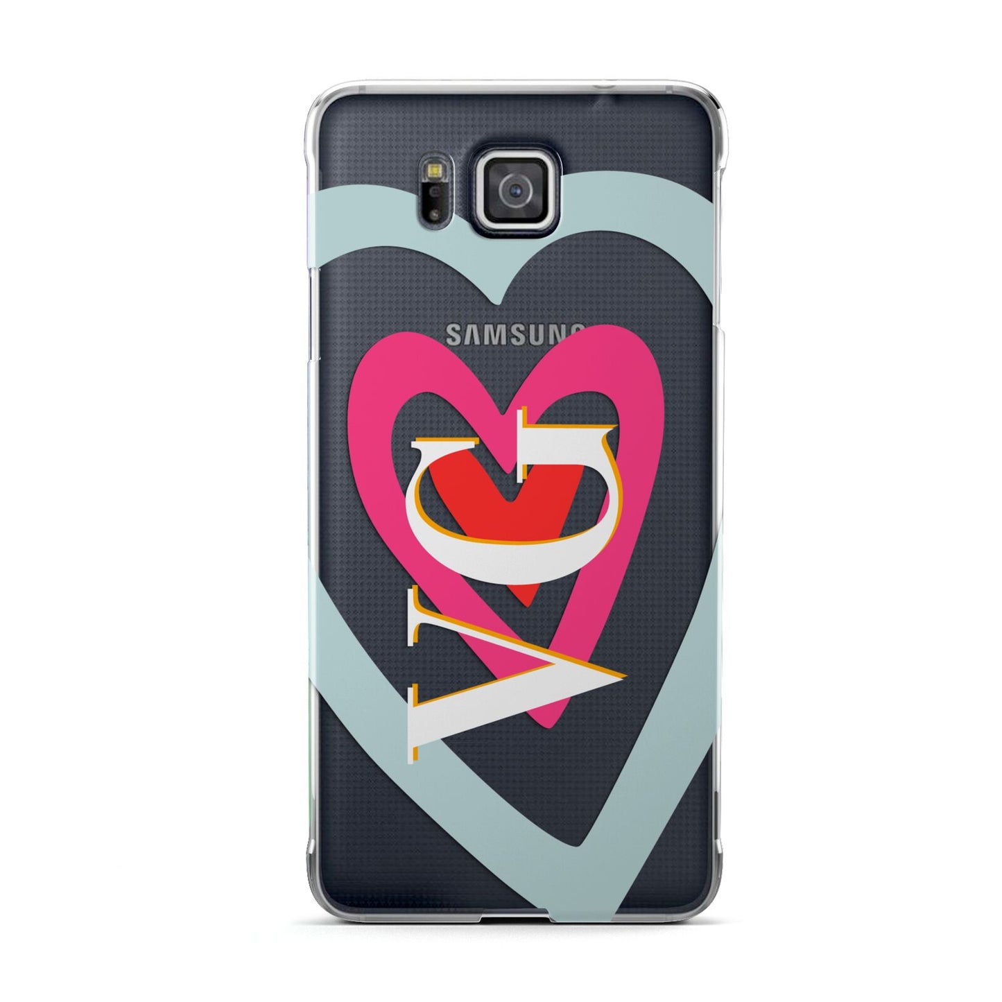 Personalised Initials Heart Samsung Galaxy Alpha Case