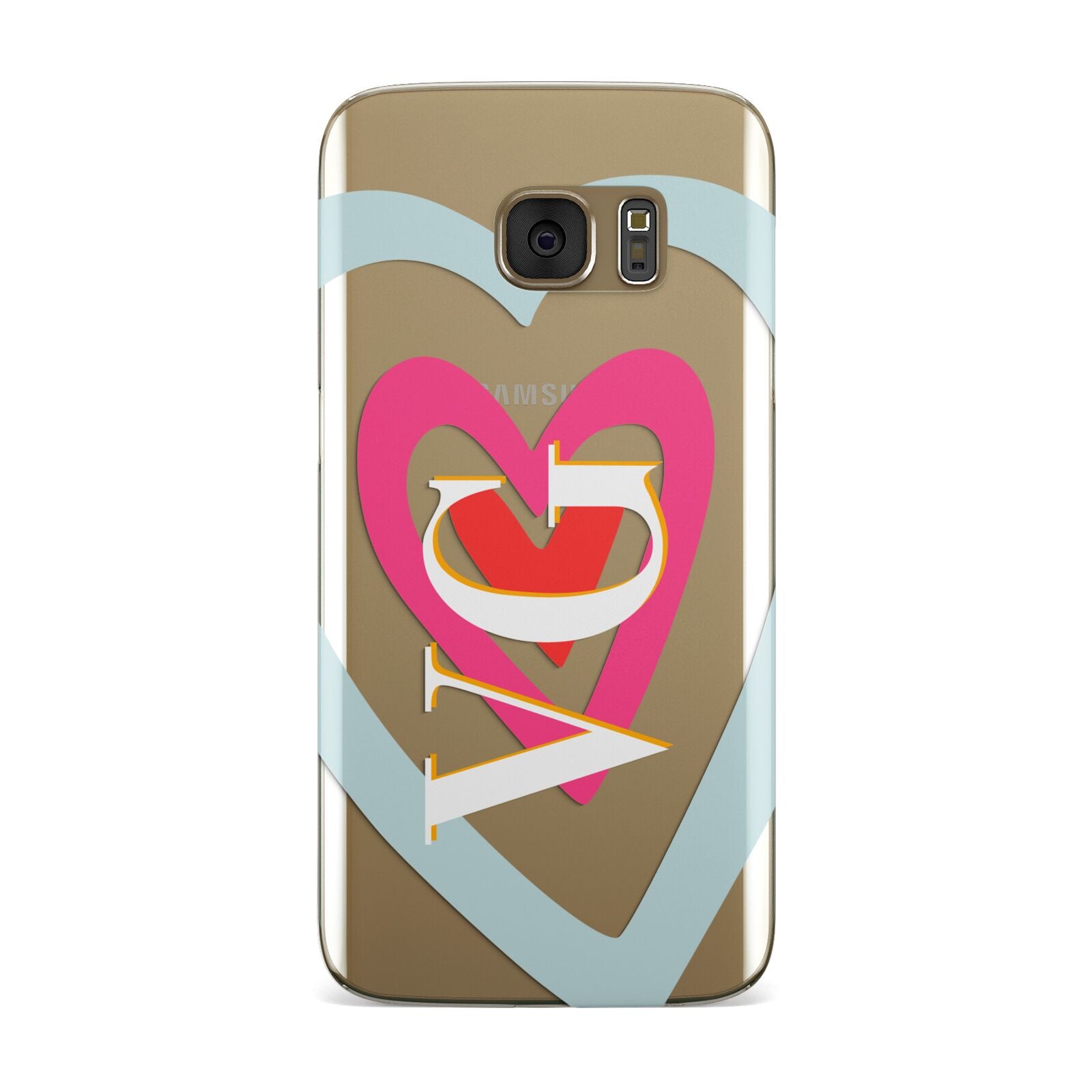 Personalised Initials Heart Samsung Galaxy Case