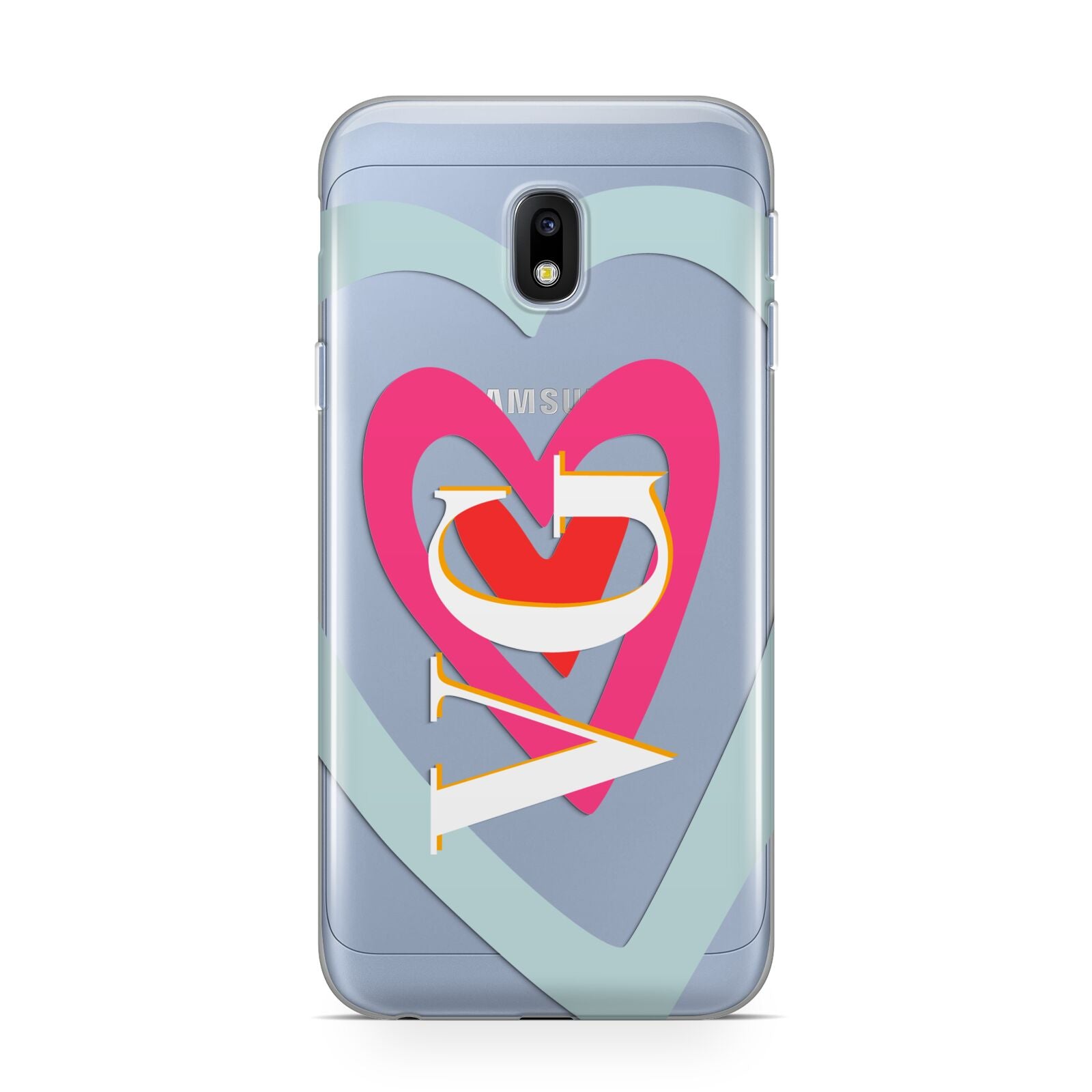 Personalised Initials Heart Samsung Galaxy J3 2017 Case