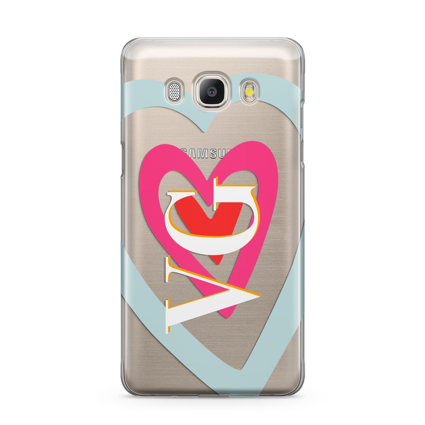 Personalised Initials Heart Samsung Galaxy J5 2016 Case