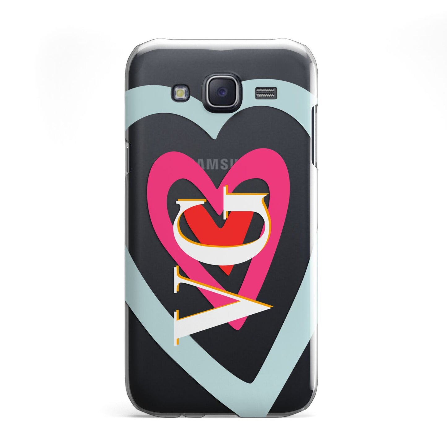 Personalised Initials Heart Samsung Galaxy J5 Case