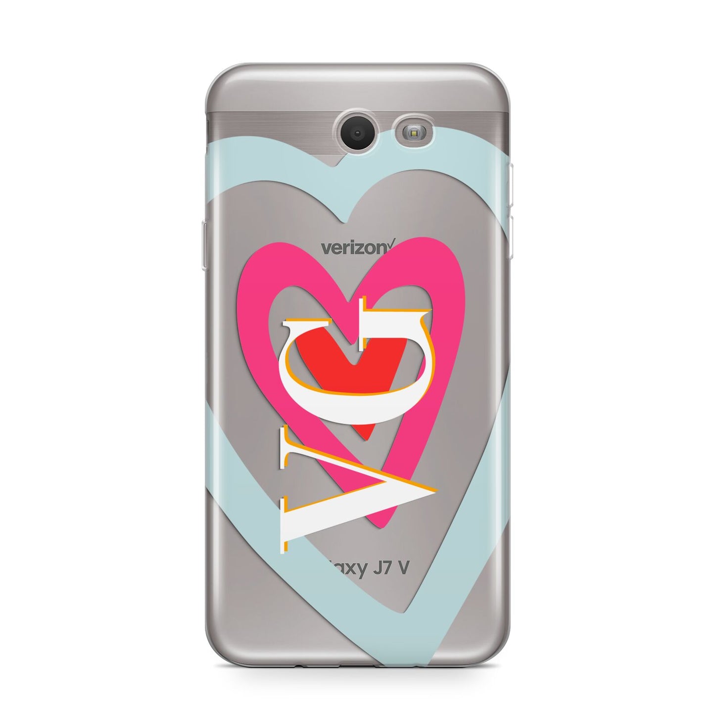 Personalised Initials Heart Samsung Galaxy J7 2017 Case