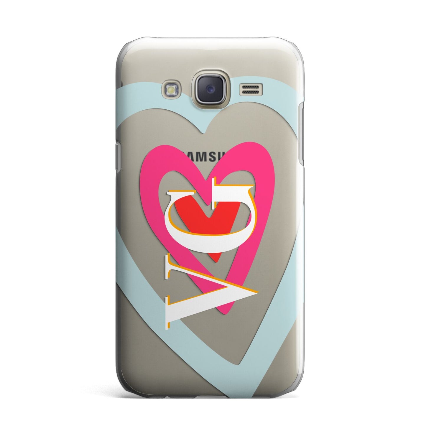 Personalised Initials Heart Samsung Galaxy J7 Case