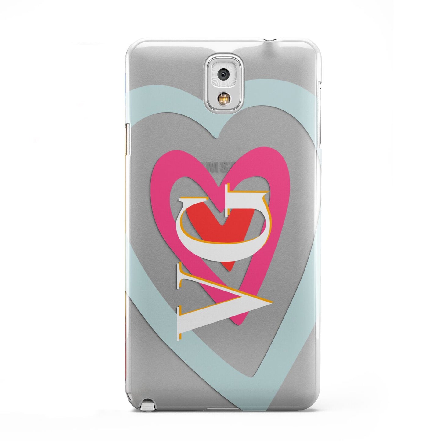 Personalised Initials Heart Samsung Galaxy Note 3 Case