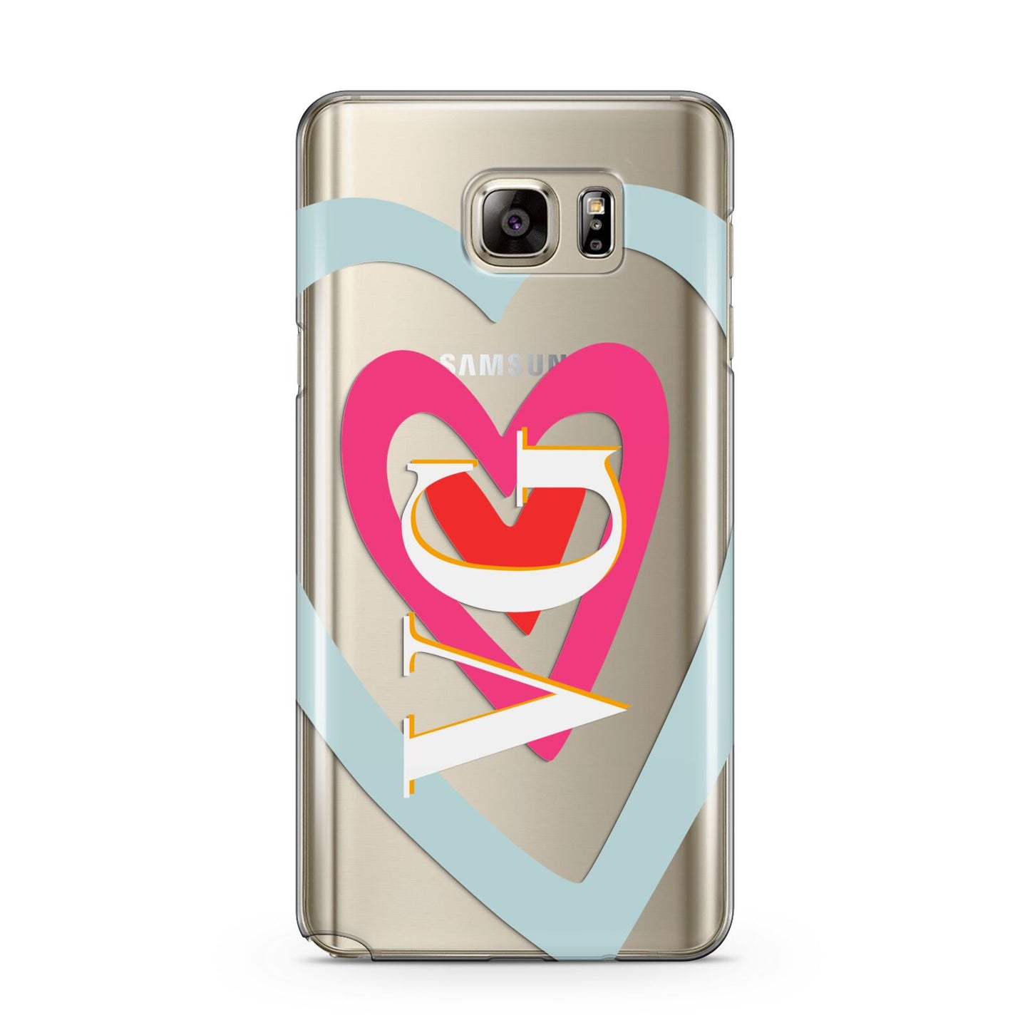 Personalised Initials Heart Samsung Galaxy Note 5 Case