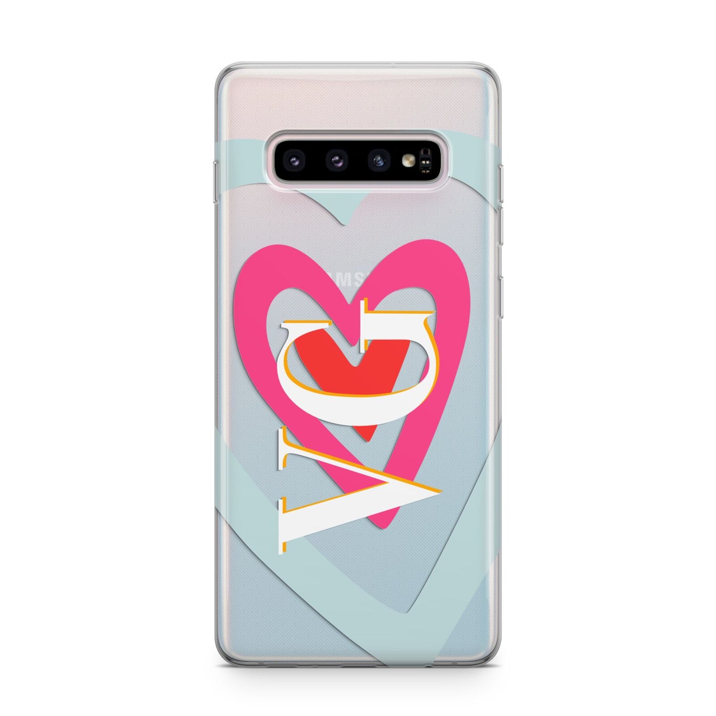 Personalised Initials Heart Samsung Galaxy S10 Plus Case