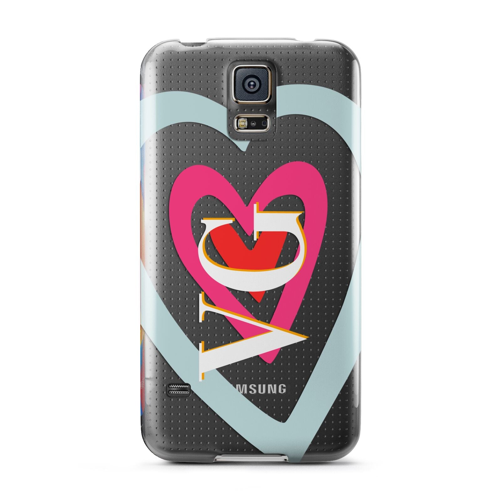 Personalised Initials Heart Samsung Galaxy S5 Case