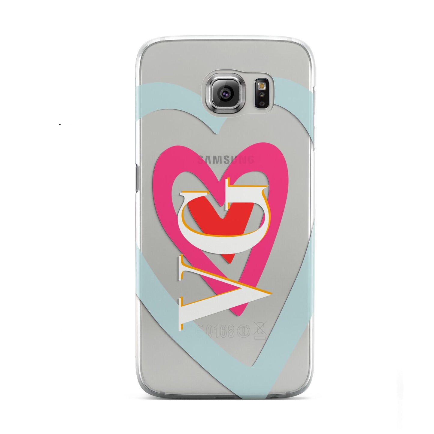 Personalised Initials Heart Samsung Galaxy S6 Case