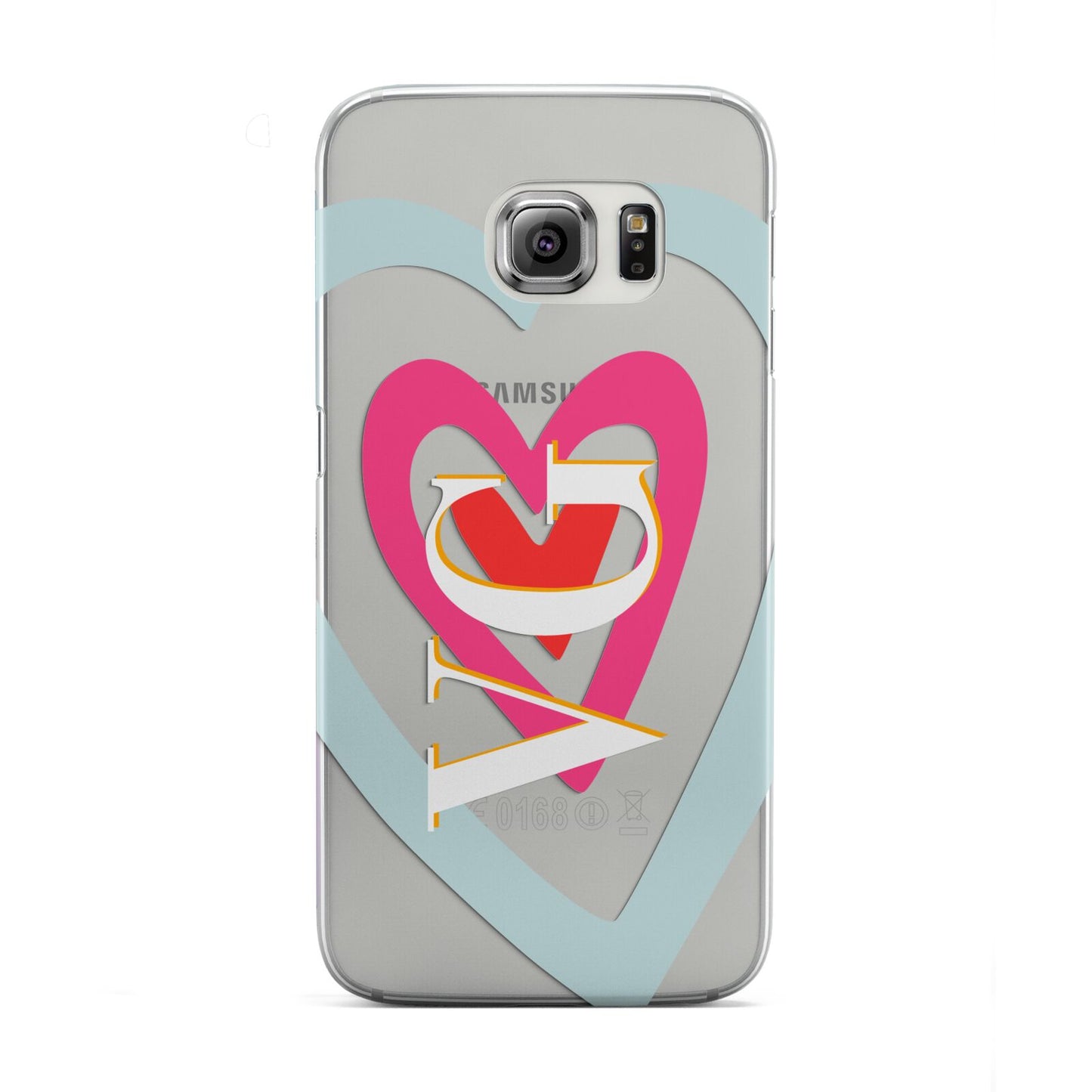 Personalised Initials Heart Samsung Galaxy S6 Edge Case