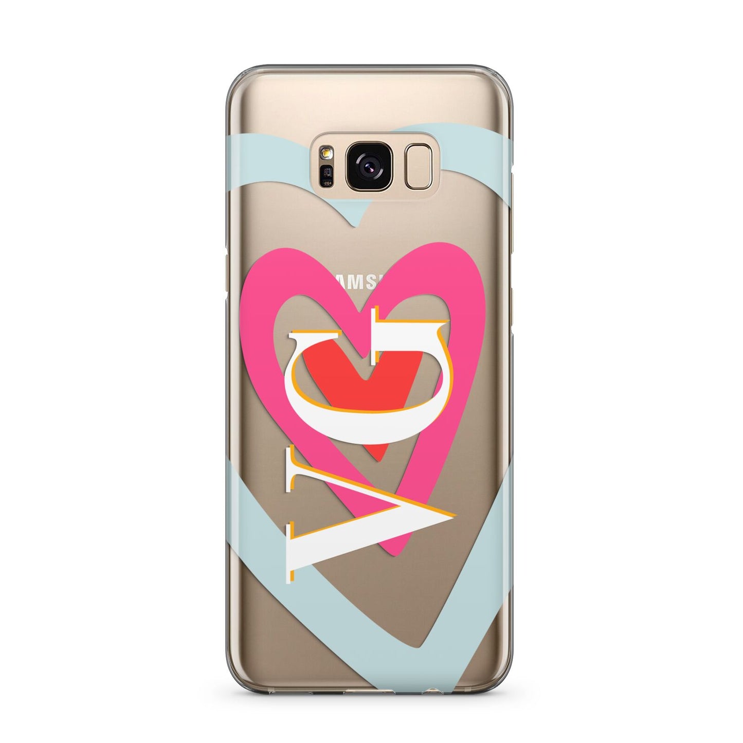 Personalised Initials Heart Samsung Galaxy S8 Plus Case