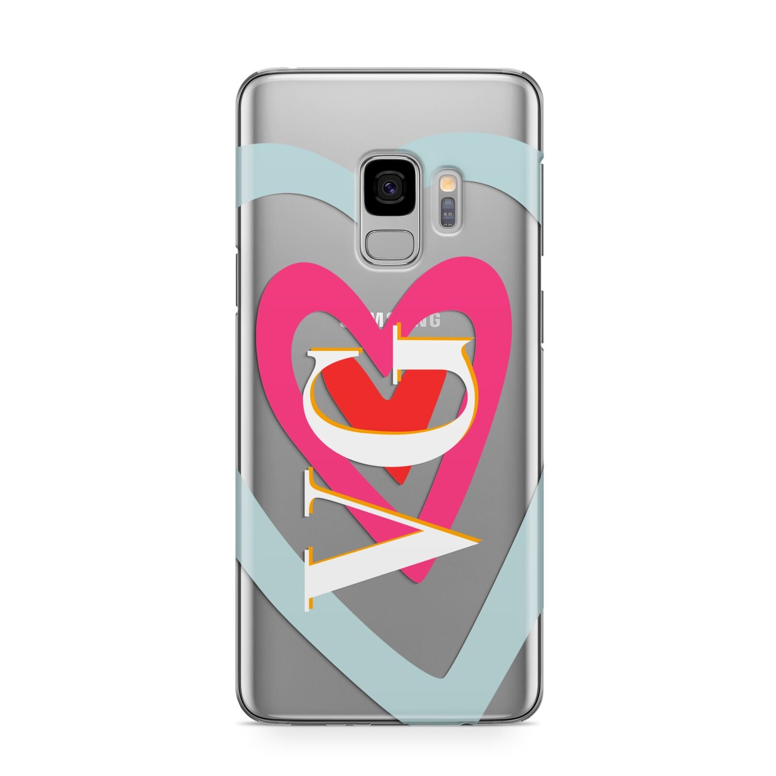 Personalised Initials Heart Samsung Galaxy S9 Case