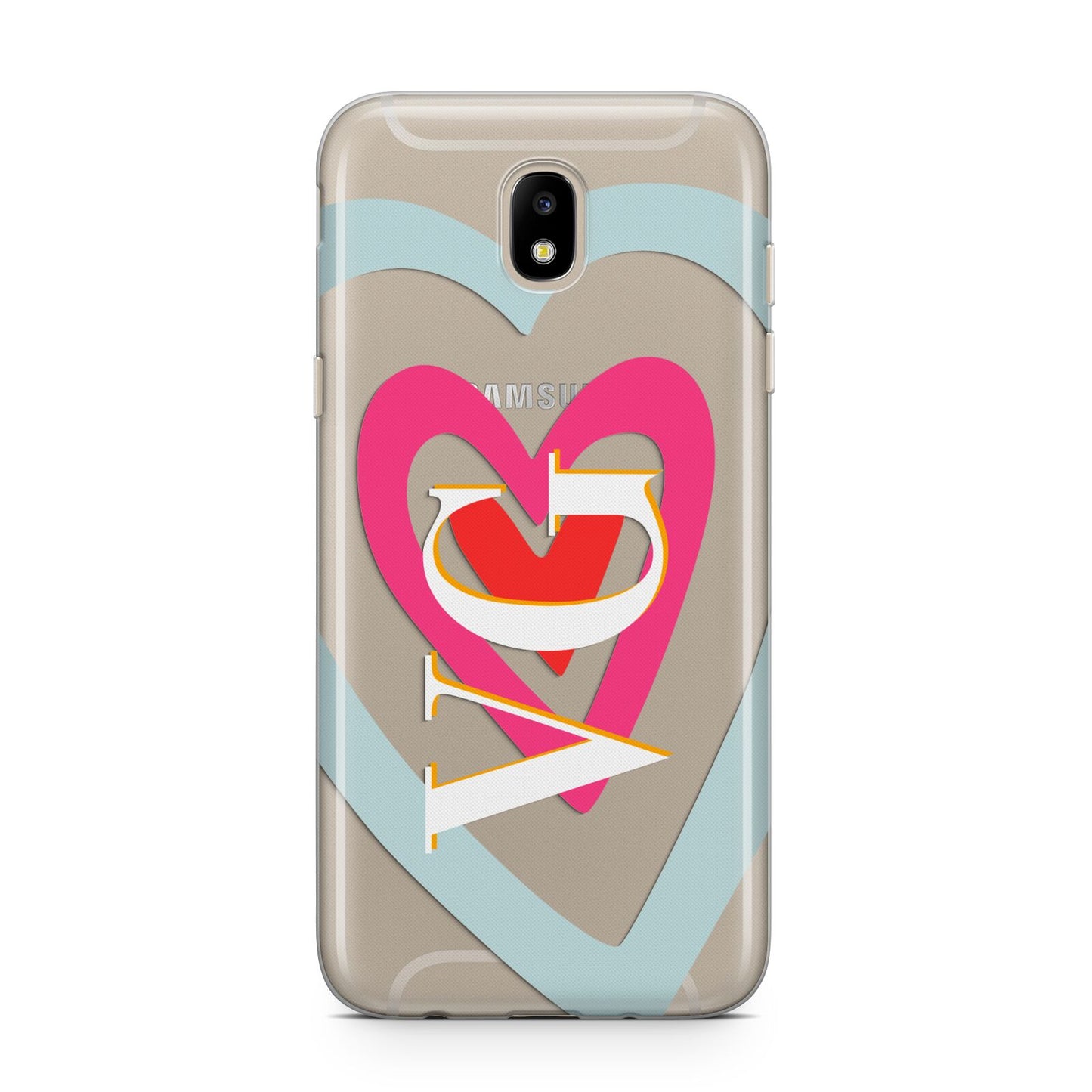 Personalised Initials Heart Samsung J5 2017 Case