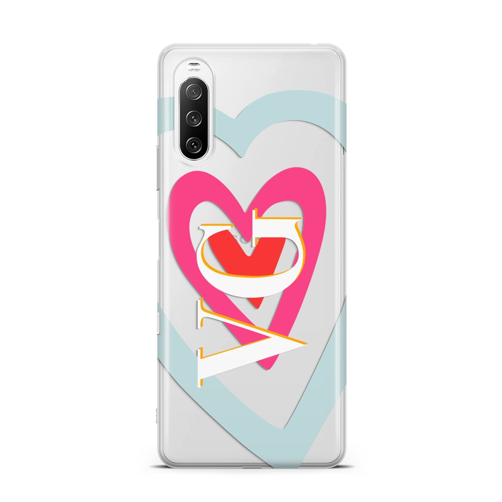 Personalised Initials Heart Sony Xperia 10 III Case