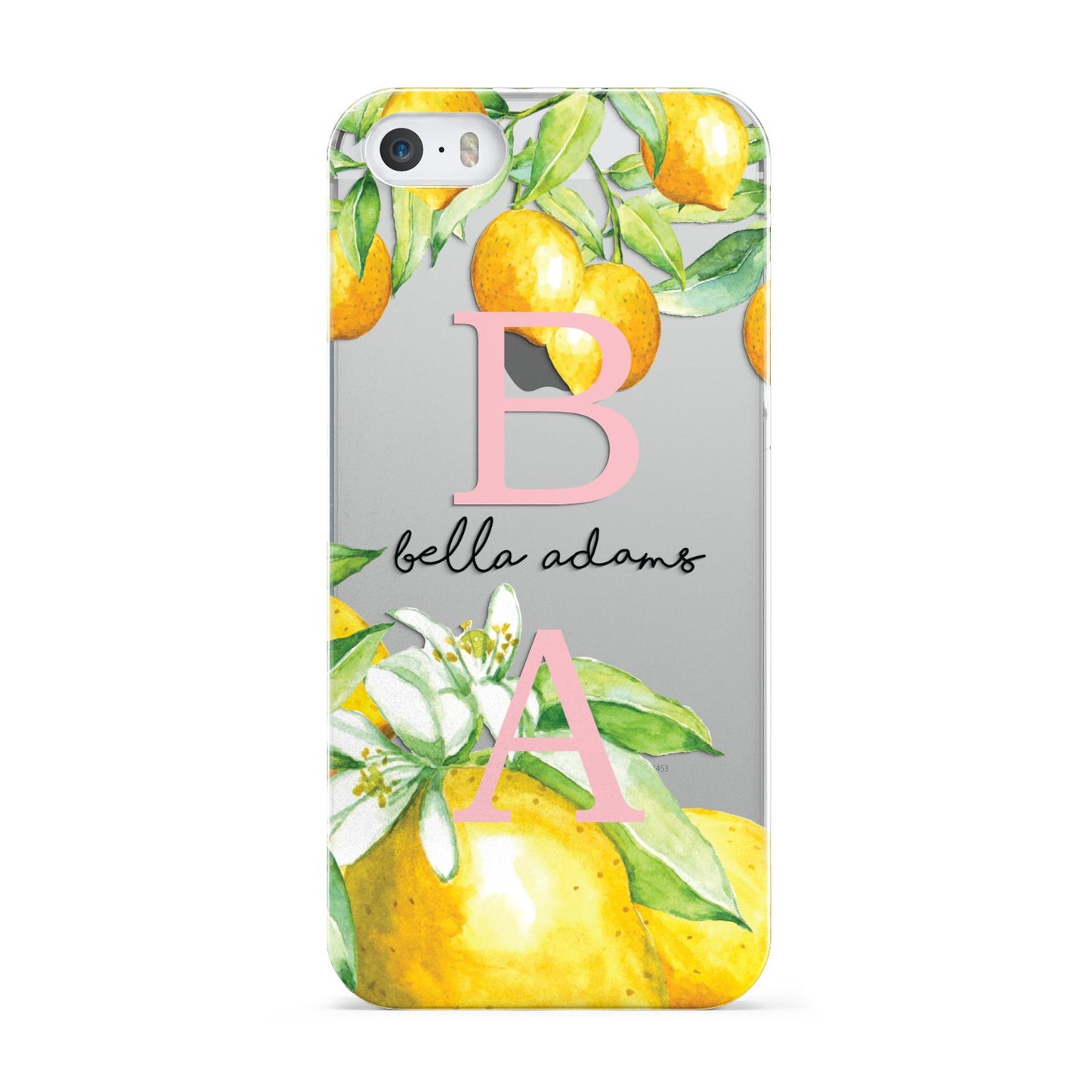 Personalised Initials Lemons Apple iPhone 5 Case