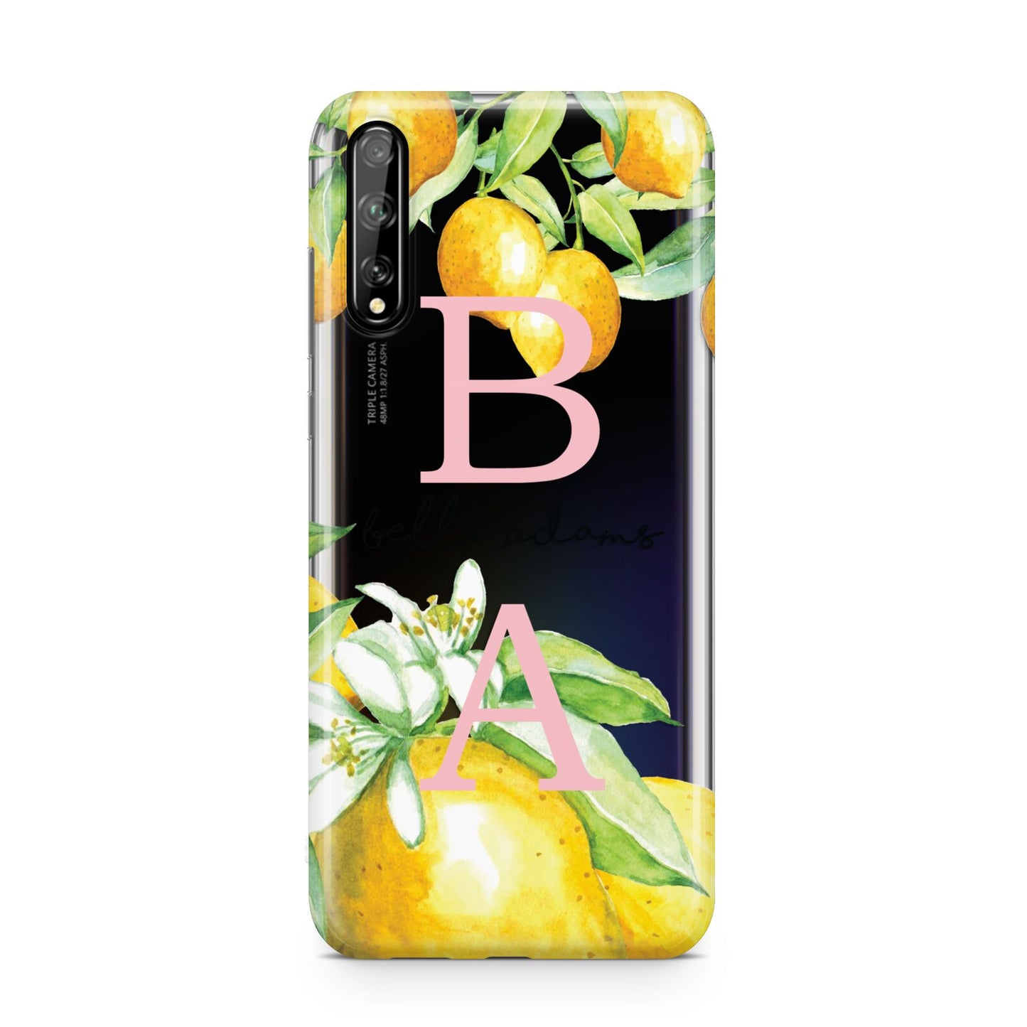 Personalised Initials Lemons Huawei Enjoy 10s Phone Case