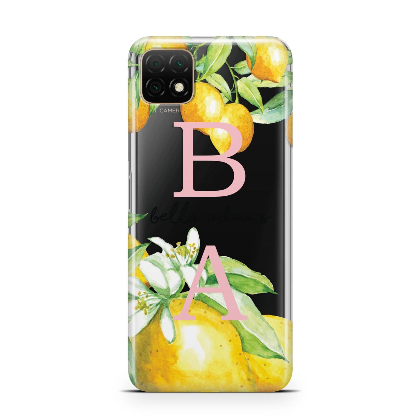 Personalised Initials Lemons Huawei Enjoy 20 Phone Case