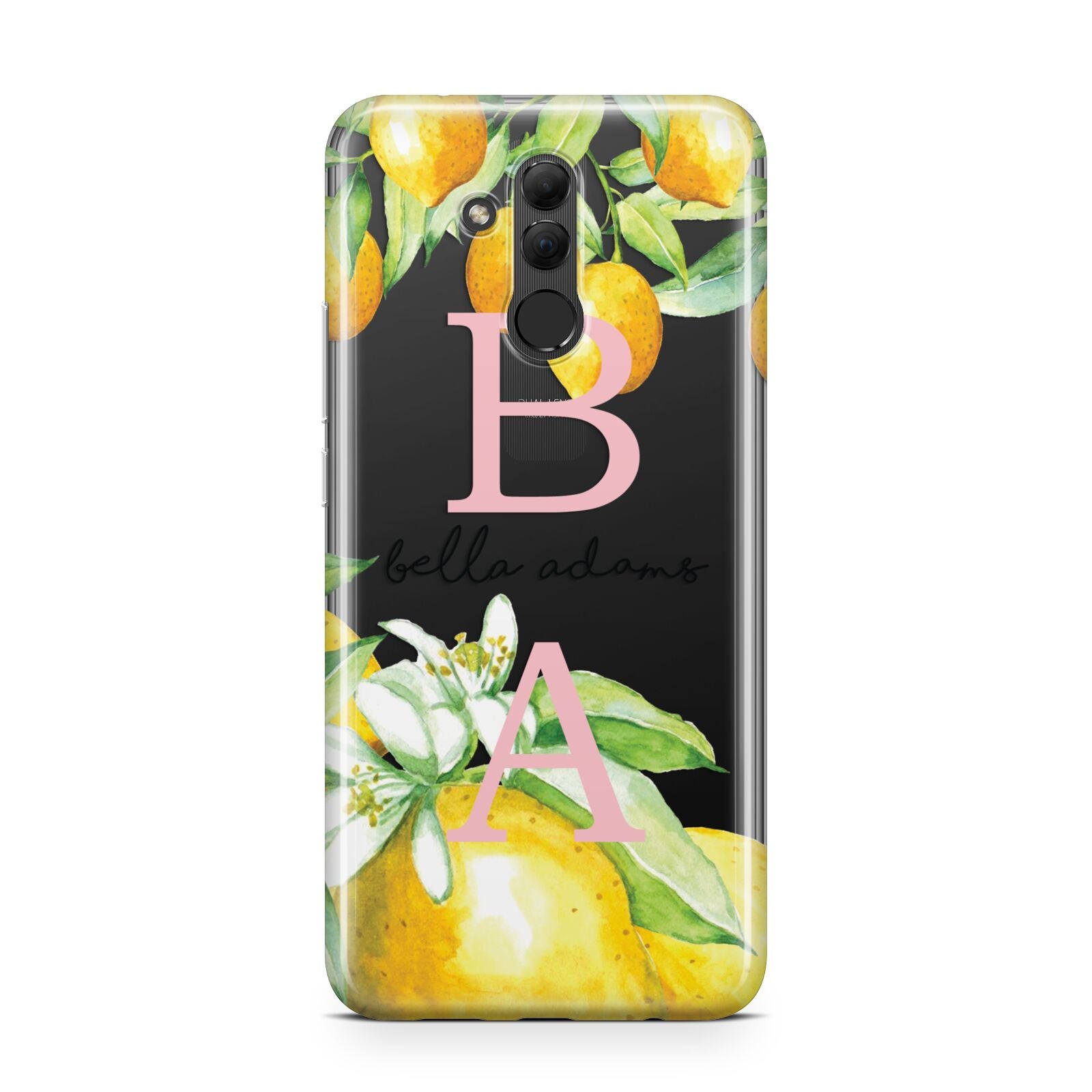 Personalised Initials Lemons Huawei Mate 20 Lite