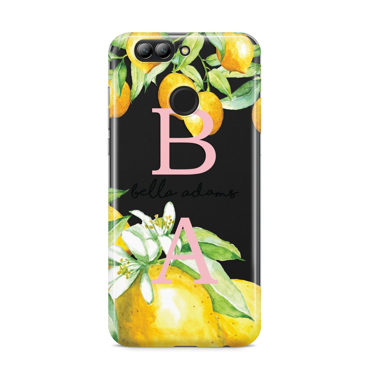 Personalised Initials Lemons Huawei Nova 2s Phone Case