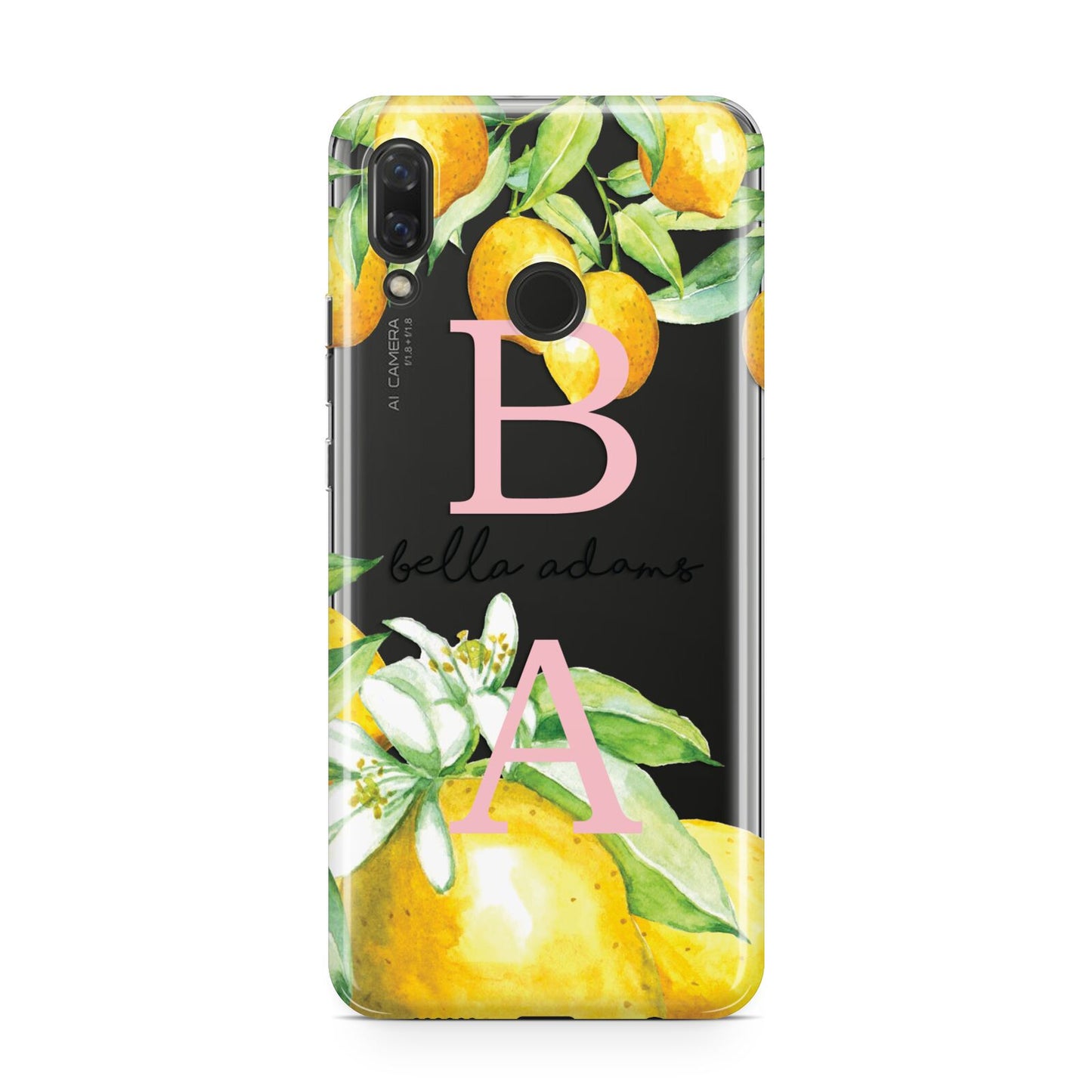 Personalised Initials Lemons Huawei Nova 3 Phone Case