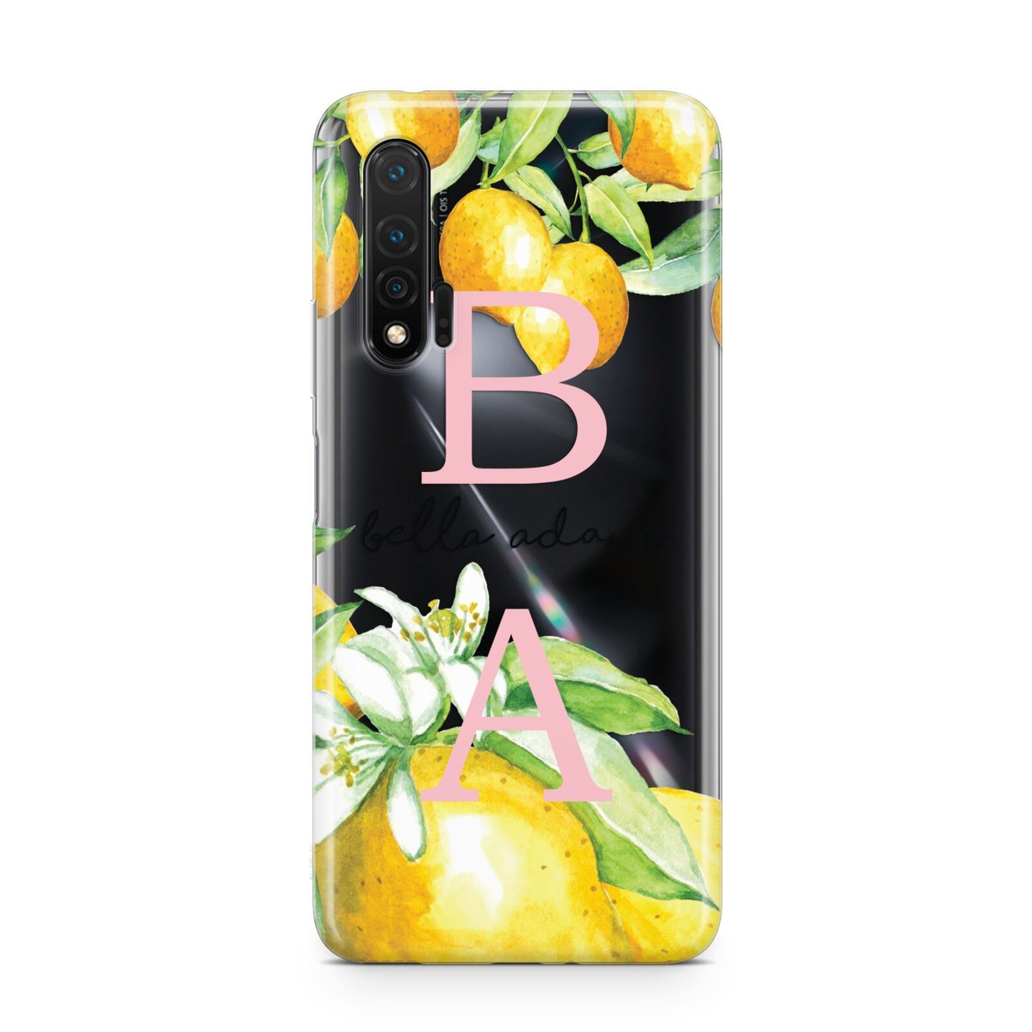 Personalised Initials Lemons Huawei Nova 6 Phone Case