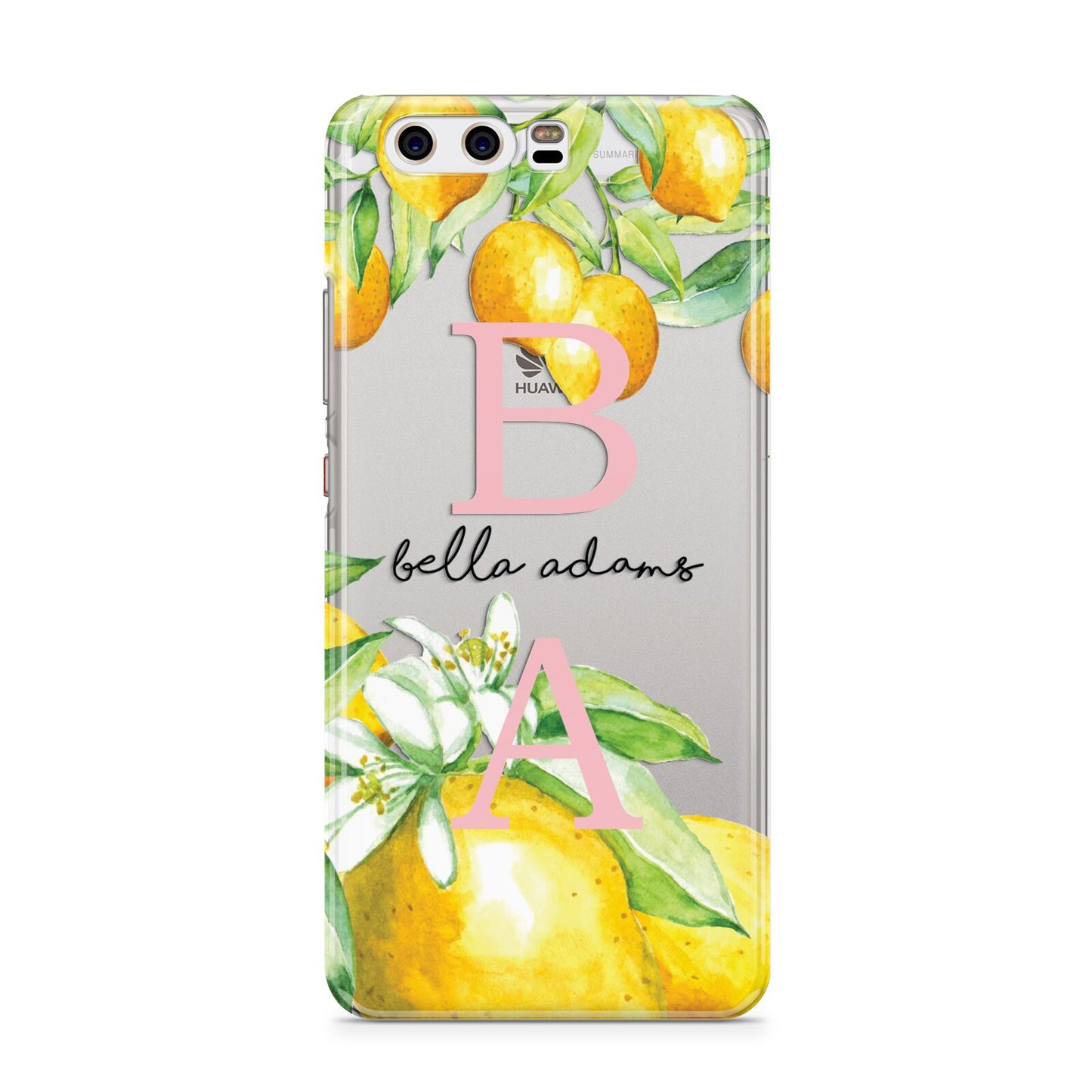 Personalised Initials Lemons Huawei P10 Phone Case