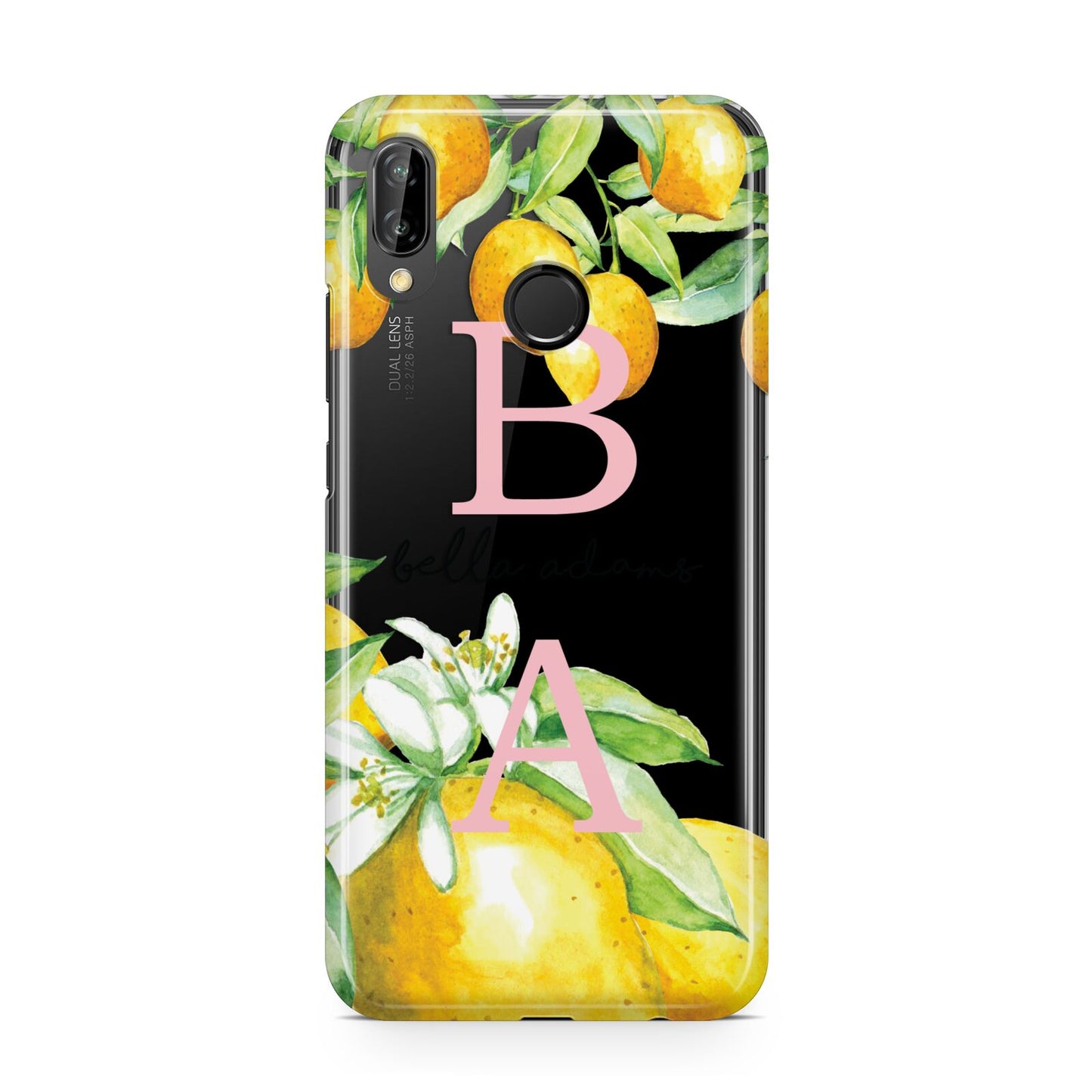 Personalised Initials Lemons Huawei P20 Lite Phone Case