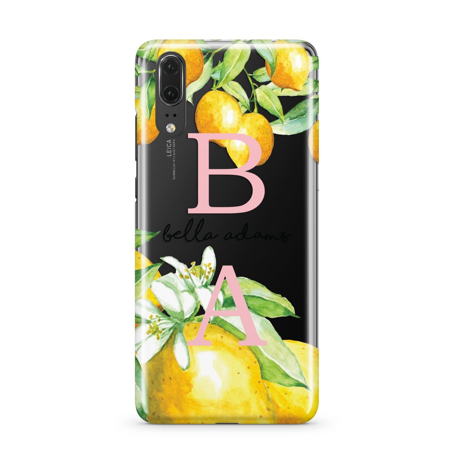 Personalised Initials Lemons Huawei P20 Phone Case