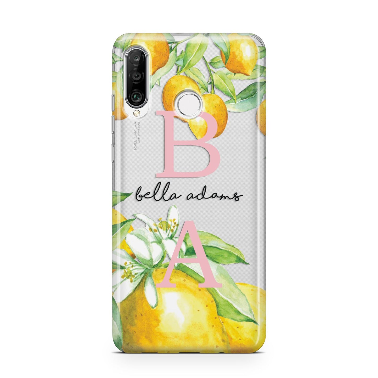 Personalised Initials Lemons Huawei P30 Lite Phone Case