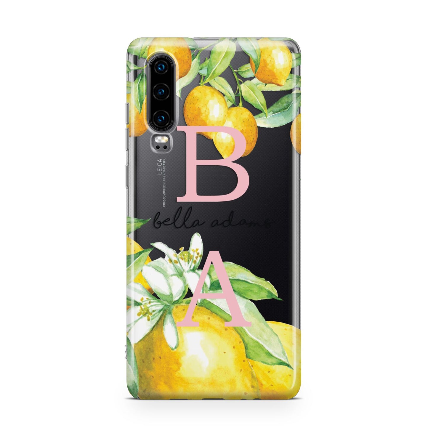 Personalised Initials Lemons Huawei P30 Phone Case