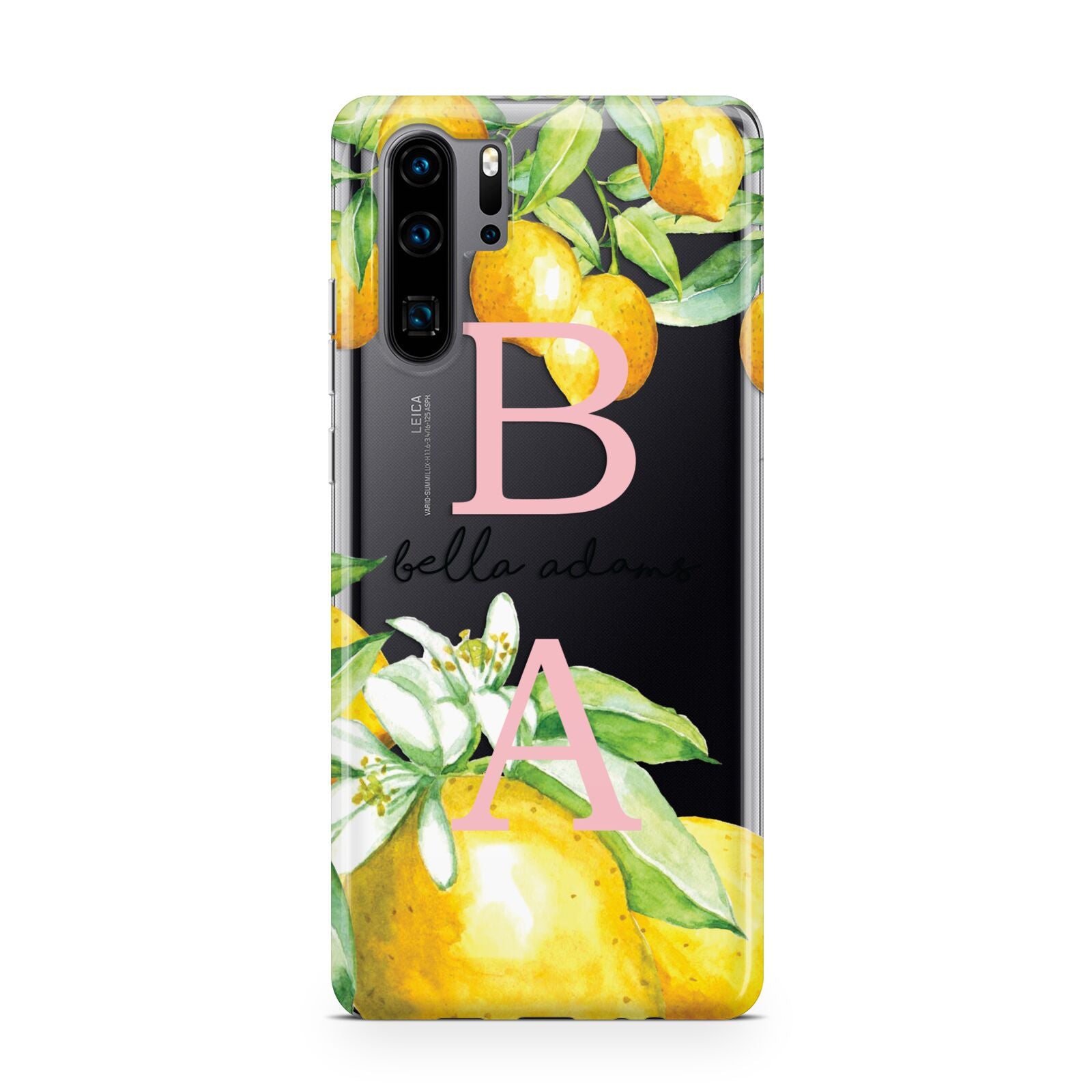 Personalised Initials Lemons Huawei P30 Pro Phone Case