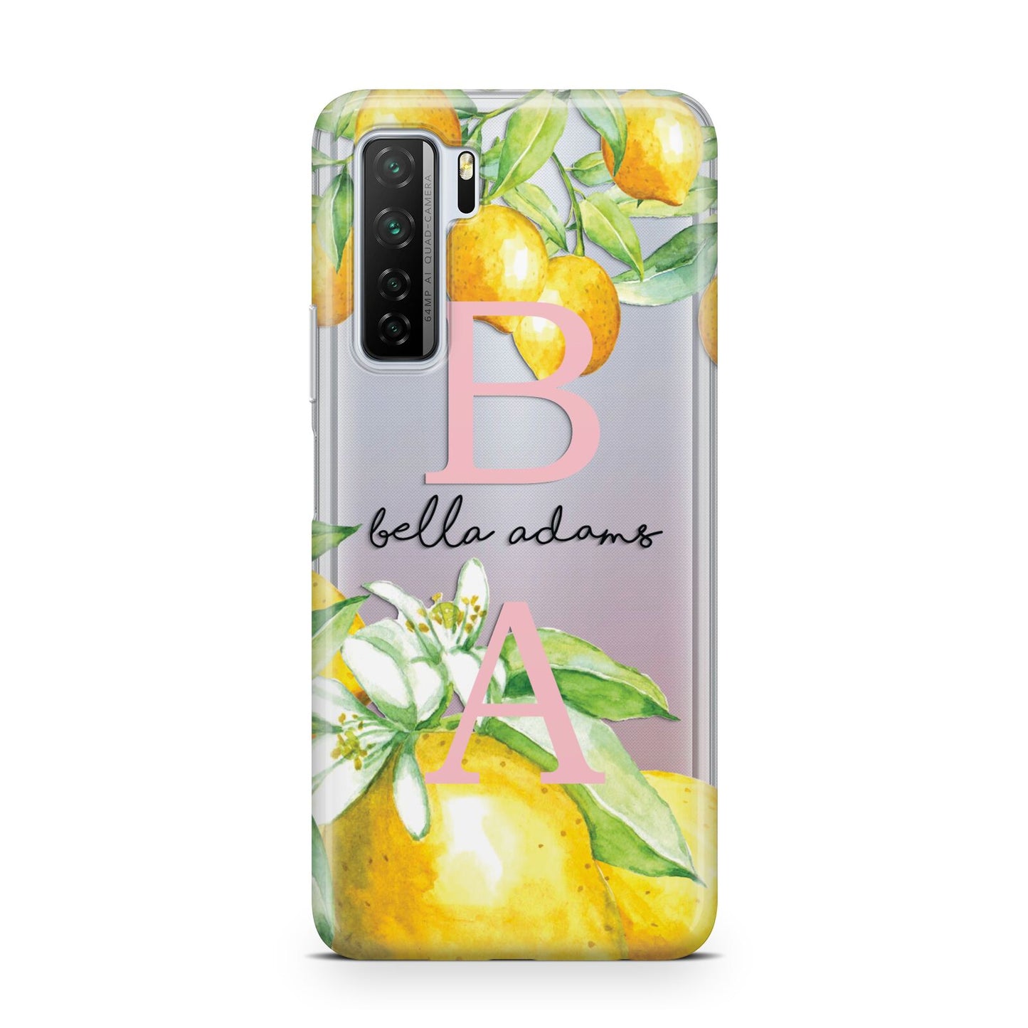 Personalised Initials Lemons Huawei P40 Lite 5G Phone Case